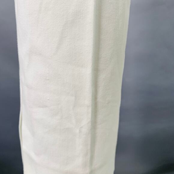 RIVAMONTI Size 4 White Cotton Blend Narrow Leg Dress Pants - Picture 7 of 10